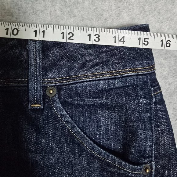 Hudson Women Sz 28 Collin Flap Pocket Mid Rise Dark Wash Skinny Cuff Crop Jeans - Picture 11 of 11